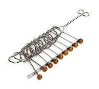 Qudinip Jouet de Déverrouillage Intellectuel, Jeu de Puzzle Cérébral Durable pour Soulager Le Stress et la Concentration, 22 Cm en Acier Inoxydable + Perle de Bois, Parfait pour Les Adultes