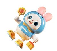 Qudinip Jouet de Lapin de Danse Musicale, Jouet D'entraînement Tête Haute de Lapin Dansant électronique avec Une Musique Délicieuse et des Mouvements de Danse Ludiques, pour Les Bébés de (Bleue)
