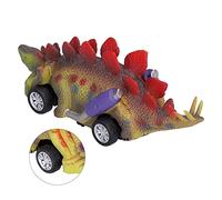 Qudinip Jouet de Voiture à Tirer, Modèle de Dinosaure, Design Vif, Cultive la capacité Pratique pour Les Enfants de 2 Ans et Plus, Plastique 12x4x4cm ((Stégosaure))
