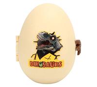 Qudinip Jouet œuf de Dinosaure Amusant, Mini Jouet de Simulation de Dinosaure pour Enfants de Plus de 3 Ans, avec Effets Sonores Légers et Accessoires de Forêt Tropicale