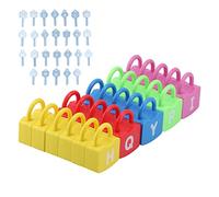 Qudinip Jouets d'apprentissage de L'alphabet pour L'éducation Précoce, Ensemble éducatif coloré pour Les Tout-Petits de 3 Ans et Plus, 10 Cadenas et 10 Clés (Déverrouillage des Lettres)