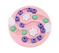 Qudinip Jouets de Puzzle pour Chiens pour Entraînement Interactif et Alimentation Lente pour Chiens et Chiots, Matériau PP Durable 11,6 X 11,6 Pouces (Rose)
