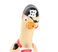 Qudinip Jouets pour Chiens de Poulet Grinçants, Jouets Interactifs Grinçants élastiques Résistants aux Morsures en Latex avec Design Peint à la Main, pour Chiens de Petite, (Poulet Pirate)