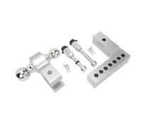Qudinip Kit D'attelage de Remorque Réglable, Hauteur de Chute de 6 Pouces, pour Camions Lourds, capacité de 12 500 Livres, Kit de Remorquage Durable en Acier Inoxydable (Argent électrolytique)