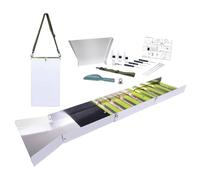 Qudinip Kit de Boîte à écluse pour l'or Mine d'or Portable Pliant en Aluminium Alliage Compact 50 Pouces D'équipement Léger pour Le Cours d'eau de la Rivière Exploration Panoramique de