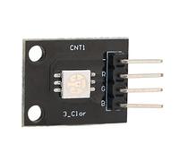 Qudinip Kit de Bricolage de Module de Panneau LED Rvb SMD avec Contrôle PWM de Lumière 3 Couleurs pour les Projets électroniques Matériau ABS 5V 25x15x5mm