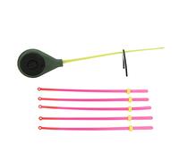 Qudinip Kit de Canne à Pêche sur Glace Mini avec 5 Embouts, Matériel Portable pour la Pêche d'hiver, ABS Léger (20 cm)