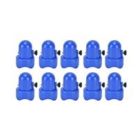 Qudinip Kit de Capuchon de sécurité pour Trampoline, Capuchon de Poteau Durable Bleu et Noir pour Une Installation Facile, 2 Outils de Traction à Ressort à Crochet en T et 8 Vis à Oreilles