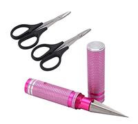 Qudinip Kit de Ciseaux Incurvés RC Universels avec Conception Ergonomique et Perforateur Haute Résistance pour Modèles RC et Drones 5,6 Pouces 2 Pièces (Rose)