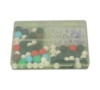 Qudinip Kit de Modèle Moléculaire de Chimie, Balles Colorées en PP pour L'apprentissage Visuel et L'éducation dans Les écoles et Les Laboratoires - 57 Atomes, Matériau - 21,3 X 16,5 Cm
