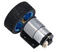 Qudinip Kit de Moteur D'encodeur pour Voitures Intelligentes, Compact et à Couple élevé, Arbre de 6 Mm avec Support de Montage, Construction Durable en Laiton et Cuivre (600 tr/min)