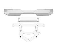 Qudinip Kit de Pare-Chocs Arrière en Métal RC, Anti-Collision Solide et Durable pour SCX24 Bronco 1/24 RC Chenille en Alliage D'aluminium 3 Accessoires (Argent)