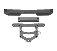 Qudinip Kit de Pare-Chocs Arrière en Métal RC, Anti-Collision Solide et Durable pour SCX24 Bronco 1/24 RC Chenille en Alliage D'aluminium 3 Accessoires (Noire)