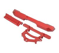 Qudinip Kit de Pare-Chocs Arrière en Métal RC, Anti-Collision Solide et Durable pour SCX24 Bronco 1/24 RC Chenille en Alliage D'aluminium 3 Accessoires (Rouge)