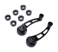 Qudinip Kit de Poignée de Manivelle de Fenêtre en Aluminium, Design Rétro élégant pour Hot Rods et Voitures Classiques 4 1/4 Pouces Revêtement Noir 2 Unités