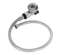 Qudinip Kit de Robinet pour Lit de Shampoing, Finition Chromée Galvanisée avec Noyau de Valve en Céramique et Tuyau Flexible de 70 Cm, pour Lavabo de Salon ou Salle de Bain à Domicile