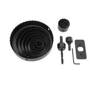 Qudinip Kit de Scie Cloche 16 Pièces pour le Perçage Efficace des Plaques de Plâtre, Ensemble de Coupe-trou en Acier au Carbone Durable pour les Bricoleurs et les Travailleurs Professionnels