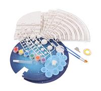 Qudinip Kit éducatif Interactif de Bricolage pour Enfants, Construction et Peinture du Système Solaire, avec des Matériaux en Plastique