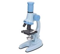Qudinip Kit Scientifique de Microscope pour Enfants avec Image Claire et Lumière LED pour Les Jeunes Explorateurs, 1 Jeu de Microscope éducatif en Plastique (Bleue)