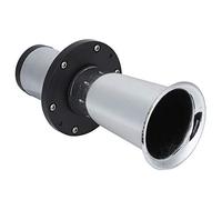 Qudinip Klaxon de Voiture chromé Fort 12 V, Trompette à Son Clair de Style Vintage pour Camions, Camping-cars, Matériau ABS Durable, Rond de 11,4 Cm X 22,9 Cm de long.