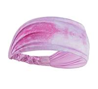 Qudinip Large Bandeau élégant au Design Tie-Dye Qui Absorbe la Transpiration pour Les Entraînements de Yoga, la Randonnée, 93% Polyester, 1 X unité (Rosâtre)