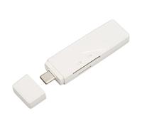 Qudinip Lecteur de Carte de Stockage USB 3 en 1 Ultra Fin et Compact pour Un Transfert Rapide de Photos et Vidéos pour Ordinateurs Portables et Téléphones, Matériau ABS (Blanche)