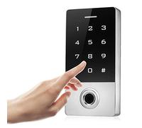 Qudinip Lecteur de Contrôle D'accès par Empreinte Digitale en Métal, avec 10 Cartes-clés pour la sécurité de la Maison ou du Bureau, Durable et étanche (IDENTIFIANT)