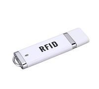 Qudinip Lecteur Portable 125 KHz Lecture Rapide Plug and Play Lecteur de Carte d'identité USB pour la Saisie de Données Gestion de café Internet Plastique ABS 1 unité