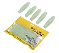 Qudinip Lot D'appâts Souples pour la Pêche, Leurre Artificiel Réaliste pour la Pêche en Mer et en Eau Douce, en PVC, 6cm, 8g, 10 Pièces (Modèle Lumineux)