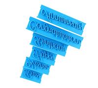 Qudinip Lot de 3 Gaufreurs de Lettres de Gâteau, Moules en Plastique DIY pour Décoration de Gâteau au Fromage, Pain Fondant avec Vœux de Joyeux Anniversaire, Outils Essentiels de