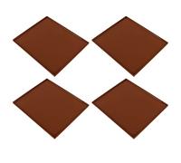 Qudinip Lot de 4 Plateaux de Déshydrateur en Silicone, sans BPA, de qualité Alimentaire, Résistants aux Hautes Températures, Antiadhésifs, avec Bord surélevé pour Fruits, Légumes Séchés, (Café)