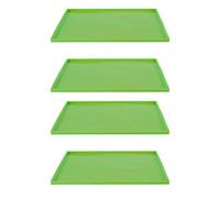 Qudinip Lot de 4 Plateaux de Déshydrateur en Silicone, sans BPA, de qualité Alimentaire, Résistants aux Hautes Températures, Antiadhésifs, avec Bord surélevé pour Fruits, Légumes Séchés, (Verte)