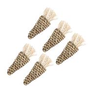 Qudinip Lot de 5 Jouets à Mâcher Naturels en Forme de Lapin et de Carottes pour Petits Animaux de Compagnie, Parfaits pour Les Cochons d'Inde et Les Hamsters