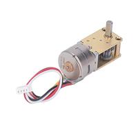 Qudinip Micro Moteur de Réduction de Vitesse, Mini Moteur de Boîte de Vitesses Pas à Pas en Cuivre 15 avec Arbre de Type D pour Robot Intelligent DC5V