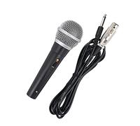 Qudinip Microphone à Main Dynamique XLR, pour Chant et Enregistrement karaoké, avec Câble de 1/4 Pouces, Longueur de