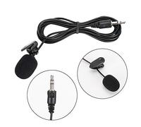 Qudinip Microphone à Pince Filaire, 5 Pièces, Mini Petit Microphone de Bureau pour Enseignants et Journalistes, ABS Durable 1.5m/4,9 Pieds