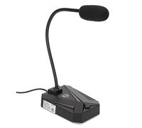 Qudinip Microphone D'ordinateur USB avec Lumière RVB, Col de Cygne Réglable, Réduction du Bruit pour Les Jeux et Les Réunions - Omnidirectionnel, Plug and Play (Lionne)
