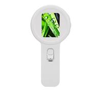 Qudinip Microscope Numérique Portable avec Grossissement 200X et Lumière 16 LED pour Une Observation Détaillée de la Nature et des Bijoux (Blanche)