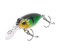 Qudinip Mini Appât de Pêche méné 6,2 Cm de Haut Simulation Conception de Natation Réaliste pour Les Pêcheurs d'eau Douce et d'eau Salée Matériau ABS 1 Pièce (7#Couleur)