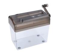 Qudinip Mini Broyeur de Papier Manuel, Compact et Portable, à Manivelle, pour Bureau, Maison, ABS Durable, capacité de 2 Feuilles (Grise)