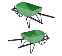 Qudinip Mini Chariot de Jardin Brouette 1:12 pour Accessoires de Maison de Poupée, Taille Compacte avec Détails Réalistes, Matériau Métallique, 1 unité