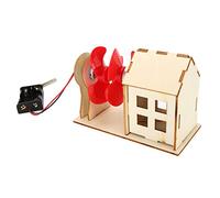 Qudinip Mini Jouet de Centrale éolienne pour L'apprentissa Pratique des Sciences, Expérience éducative pour Les Enfants âgés de 5 à 12 Ans, contreplaqué, Kit de Bricolage