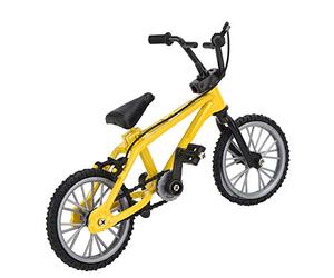 Qudinip Mini Jouet Modèle de Vélo de Montagne avec Pneus Amovibles pour Enfants et Collectionneurs-Noir, Alliage et Plastique Durables, 110x80x55mm (Jaune)