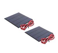 Qudinip Mini Module de Batterie Solaire, 2 Pièces, Panneau en Polysilicium Portable pour Lampes Solaires de Pelouse 12V DC avec Câble de 1M