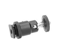 Qudinip Mini Rotule Réglable à 360 Degrés, Support de Trépied pour Lumière de Microphone D'appareil Photo, Alliage D'aluminium, Conception Portable, 1x
