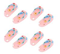 Qudinip Mini Tongs Accessoires pour Maison de Poupée, Mignonnes et Compactes pour Les Enfants de Plus de 3 Ans, en Résine Synthétique Sûre, 10 Paires, Rose
