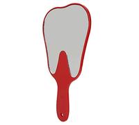Qudinip Miroir à Main, Design élégant et Mignon avec Film Protecteur Transparent pour Usage Domestique, Miroir en Résine Plastique 4 Couleurs 25x13cm (Rouge)