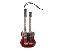 Qudinip Modèle de Guitare électrique Miniature, Ornement en Bois Attrayant pour Les Fêtes d'anniversaire de Noël 12cm (Tapez 11)