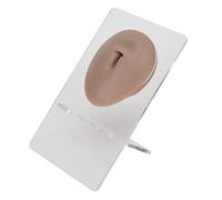 Qudinip Modèle de Ventre en Silicone, Affichage D'acupuncture de Pratique de Perçage 3D avec Nombril Souple, pour Enseigner aux étudiants en Médecine et à la Division de Ponction (Peau foncée)