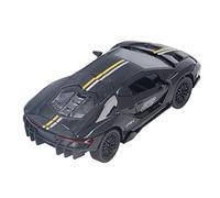 Qudinip Modèle de Voiture de Sport en Alliage 1:32, Voiture à Traction Durable et Vive avec Lumière et Son pour Les Garçons de Plus de 3 Ans 1 X (Noir Brillant)